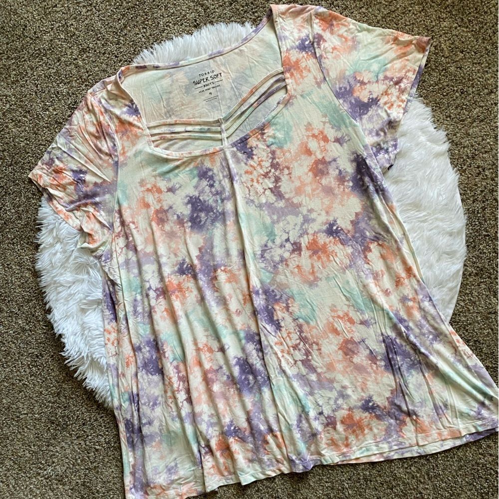 Torrid‎ Top Stretchy Multicolored Womens Size 4X